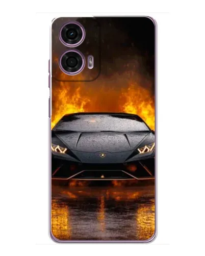 Чехол для Motorola MOTO G24 Power с картинкой «Lamborghini в огне»