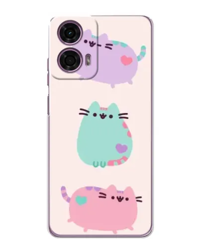 Чехол для Motorola MOTO G24 Power с картинкой «Pusheen трио» Чехол для Motorola MOTO G24 Power с картинкой «Pusheen трио»
