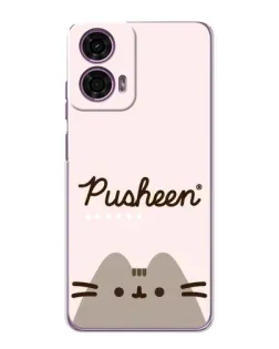 Чехол для Motorola MOTO G24 Power с картинкой «Pusheen логотип»