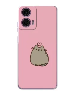 Чехол для Motorola MOTO G24 Power с картинкой «Pusheen сердце»