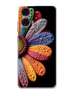 Чехол для Motorola MOTO G24 Power с картинкой «Радужный цветок»
