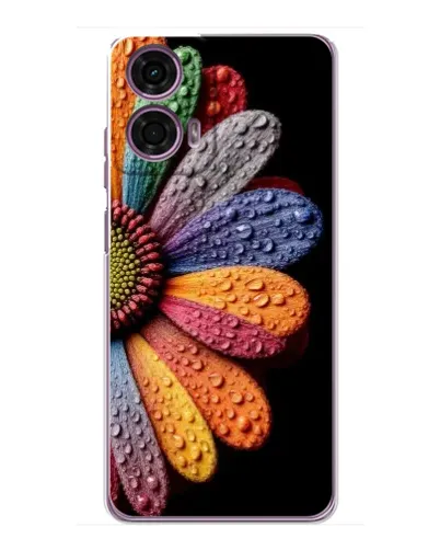 Чехол для Motorola MOTO G24 Power с картинкой «Радужный цветок»