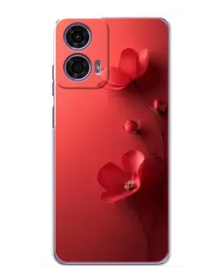 Чехол для Motorola MOTO G24 Power с картинкой «Маковые соцветия»