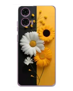 Чехол для Motorola MOTO G24 Power с картинкой «Подсолнух и ромашка»