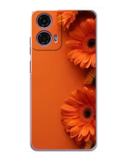 Чехол для Motorola MOTO G24 Power с картинкой «Оранжевые герберы»