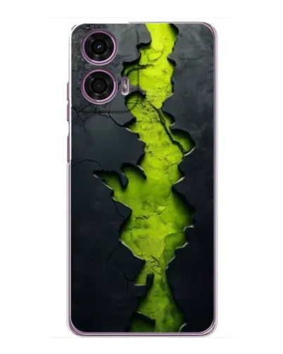 Чехол для Motorola MOTO G24 Power с картинкой «Салатовый разлом скалы»