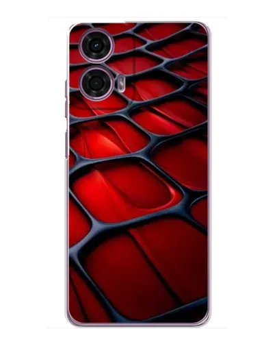 Чехол для Motorola MOTO G24 Power с картинкой «Красная глянцевая сетка»