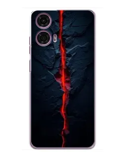 Чехол для Motorola MOTO G24 Power с картинкой «Kрасная лавовая трещина»