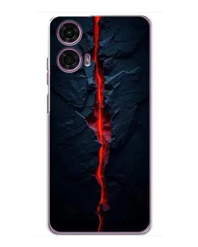 Чехол для Motorola MOTO G24 Power с картинкой «Kрасная лавовая трещина»