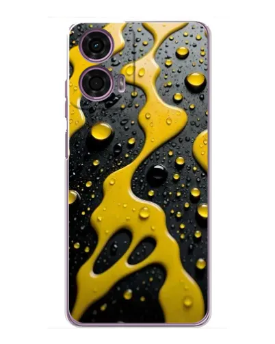 Чехол для Motorola MOTO G24 Power с картинкой «Жидкое желтое золото»