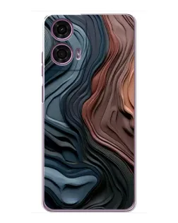 Чехол для Motorola MOTO G24 Power с картинкой «Цветные волны каньона»