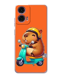 Чехол для Motorola MOTO G24 Power с картинкой «Капибара на скутере» Чехол для Motorola MOTO G24 Power с картинкой «Капибара на скутере»