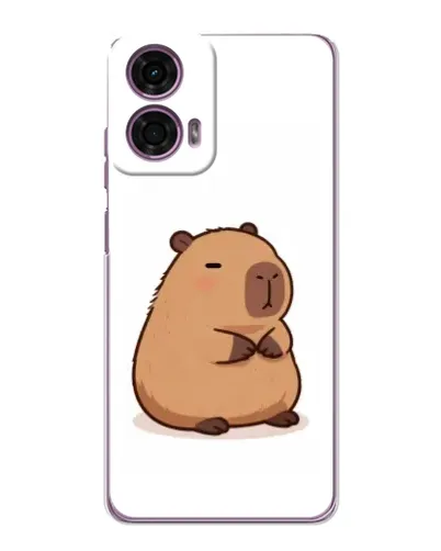 Чехол для Motorola MOTO G24 Power с картинкой «Толстенькая капибара»