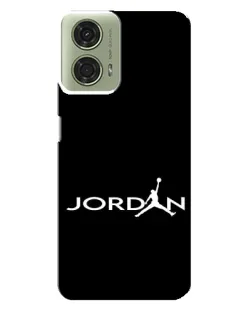 Чехол для Motorola MOTO G24 с картинкой «Jordan White Logo»