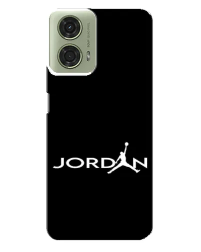 Чехол для Motorola MOTO G24 с картинкой «Jordan White Logo»