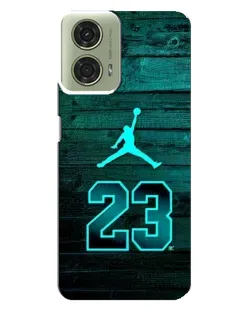 Чехол для Motorola MOTO G24 с картинкой «Jordan Cyan 23»