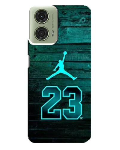 Чехол для Motorola MOTO G24 с картинкой «Jordan Cyan 23»