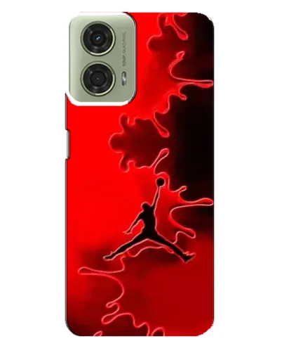 Чехол для Motorola MOTO G24 с картинкой «Jordan Red Smoke»