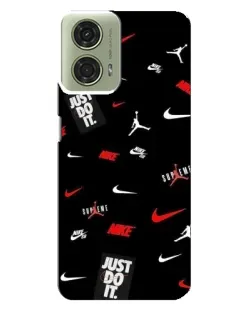 Чехол для Motorola MOTO G24 с картинкой «Nike Mix Pattern»