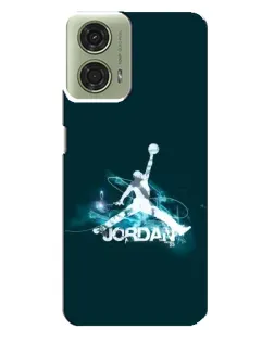 Чехол для Motorola MOTO G24 с картинкой «Jordan Blue Fire»