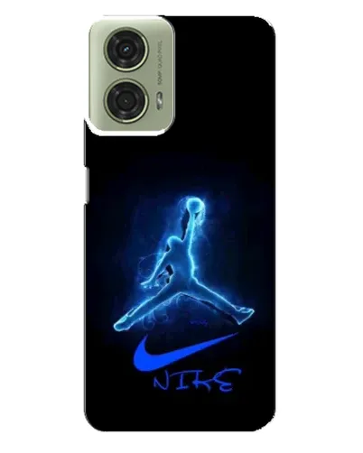 Чехол для Motorola MOTO G24 с картинкой «Jordan Neon Blue»