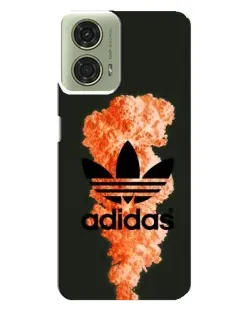 Чехол для Motorola MOTO G24 с картинкой «Оранжевый дым Adidas»