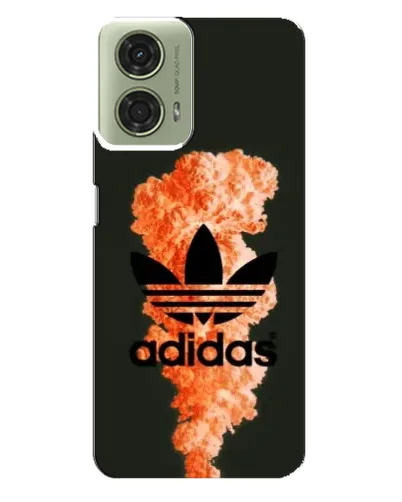 Чехол для Motorola MOTO G24 с картинкой «Оранжевый дым Adidas»