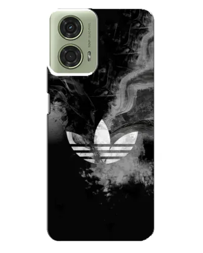Чехол для Motorola MOTO G24 с картинкой «Абстрактный дым Adidas»