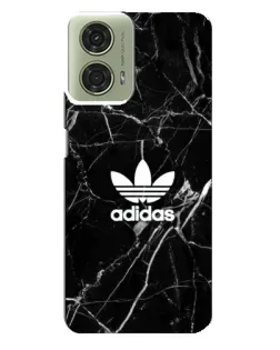 Чехол для Motorola MOTO G24 с картинкой «Белый мрамор Adidas»