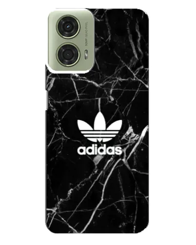 Чехол для Motorola MOTO G24 с картинкой «Белый мрамор Adidas»