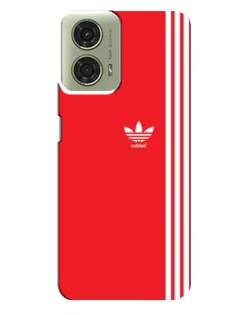 Чехол для Motorola MOTO G24 с картинкой «Красный минимализм Adidas»