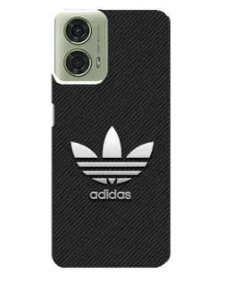 Чехол для Motorola MOTO G24 с картинкой «Adidas Карбоновая текстура»