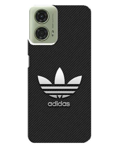 Чехол для Motorola MOTO G24 с картинкой «Adidas Карбоновая текстура»