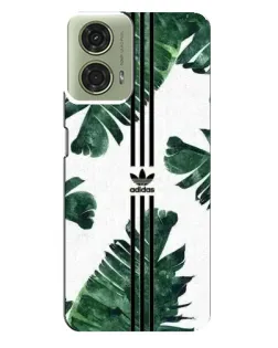 Чехол для Motorola MOTO G24 с картинкой «Пальмовые листья адидас»