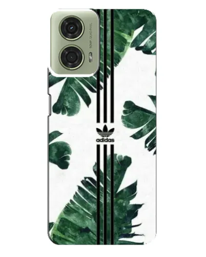 Чехол для Motorola MOTO G24 с картинкой «Пальмовые листья адидас»