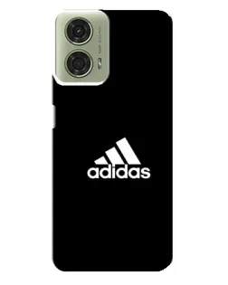 Чехол для Motorola MOTO G24 с картинкой «Черная классика Adidas»
