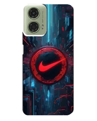 Чехол для Motorola MOTO G24 с картинкой «Техногенный стиль Nike»