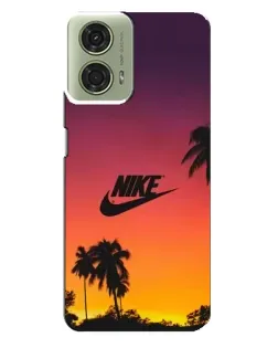 Чехол для Motorola MOTO G24 с картинкой «Nike на закате солнца»