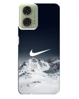 Чехол для Motorola MOTO G24 с картинкой «Nike — зимние горы»