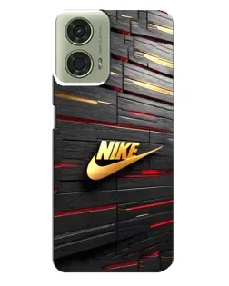 Чехол для Motorola MOTO G24 с картинкой «Золотой Nike на металле»