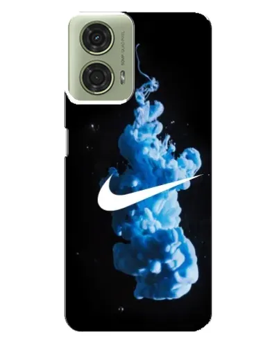 Чехол для Motorola MOTO G24 с картинкой «Nike и синий дым»