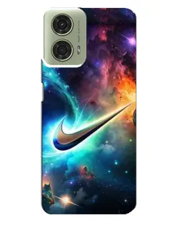 Чехол для Motorola MOTO G24 с картинкой «Космический Nike Swoosh»