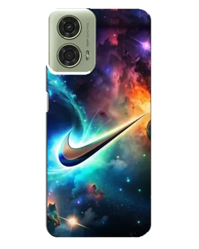 Чехол для Motorola MOTO G24 с картинкой «Космический Nike Swoosh»