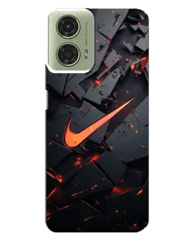 Чехол для Motorola MOTO G24 с картинкой «Nike — эффект разломов»