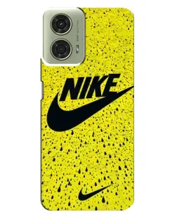 Чехол для Motorola MOTO G24 с картинкой «Желтый текстурный Nike»