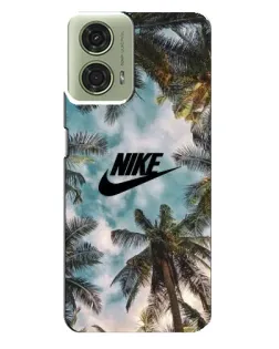 Чехол для Motorola MOTO G24 с картинкой «Тропический принт Nike»