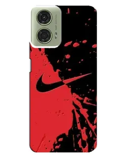 Чехол для Motorola MOTO G24 с картинкой «Красные брызги Nike»