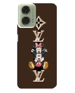 Чехол для Motorola MOTO G24 с картинкой «LV и Микки Маус»