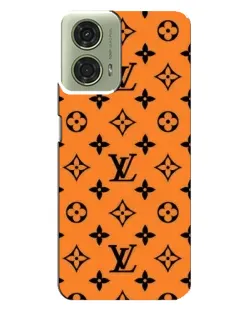 Чехол для Motorola MOTO G24 с картинкой «Оранжевый стиль LV»