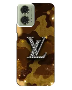 Чехол для Motorola MOTO G24 с картинкой «Камуфляжный Louis Vuitton»